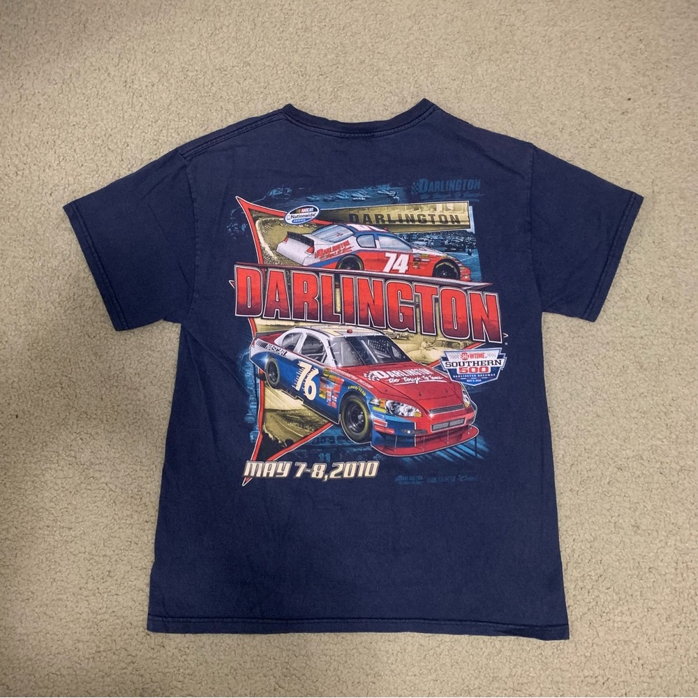 Vintage 2010 Chase Authentics NASCAR Darlington Navy Blue T-Shirt Men’s Medium